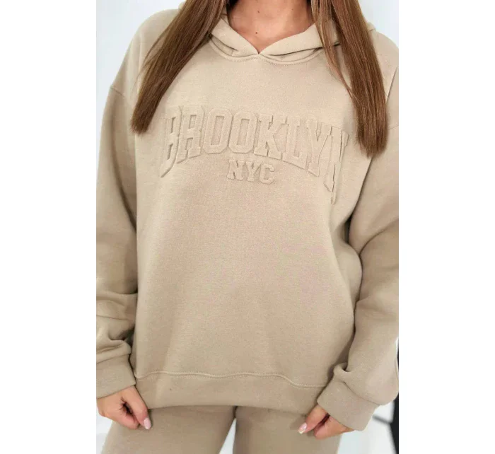 Izolovaná bavlněná souprava, mikina + kalhotami Brooklyn světle béžová Izolovaná bavlněná souprava, mikina + kalhotami Brooklyn světle béžová
