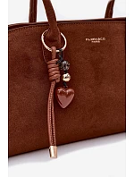 Kabelka s přívěskem a Eko semiš Camel model 22111660 - Flora&Co