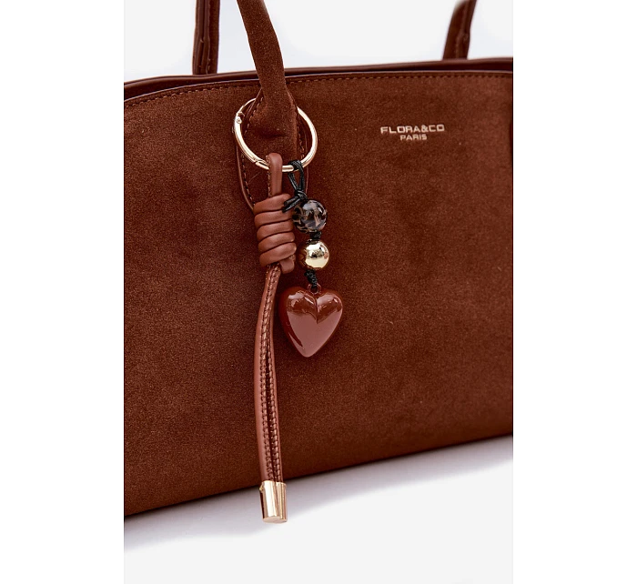 Kabelka s přívěskem a Eko semiš Camel model 22111660 - Flora&Co