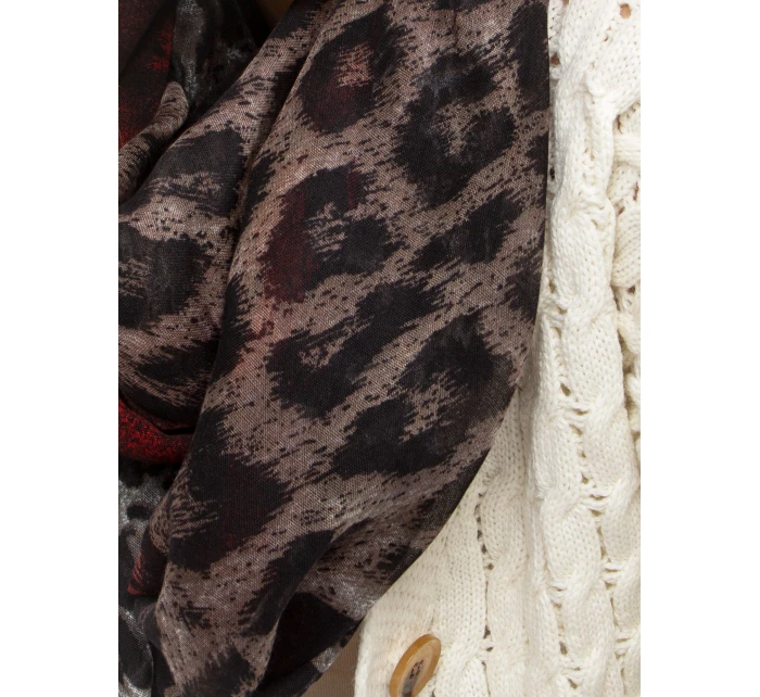 Tunelový šál AT KM 241357.03P čierna a červená Tunelový šál AT KM 241357.03P čierna a červená