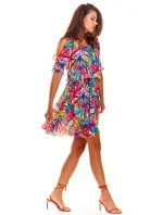 Dámske šaty A295 ružové - Awama Dámske šaty A295 ružové - Awama