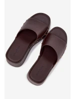 Dámske papuče na platforme 78-200 Tmavo hnedé - Stephan Paris Dámske papuče na platforme 78-200 Tmavo hnedé - Stephan Paris