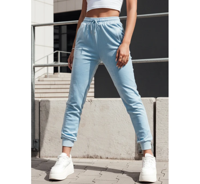 Dámske velúrové tepláky modré Dstreet UY2835 Dámske velúrové tepláky modré Dstreet UY2835