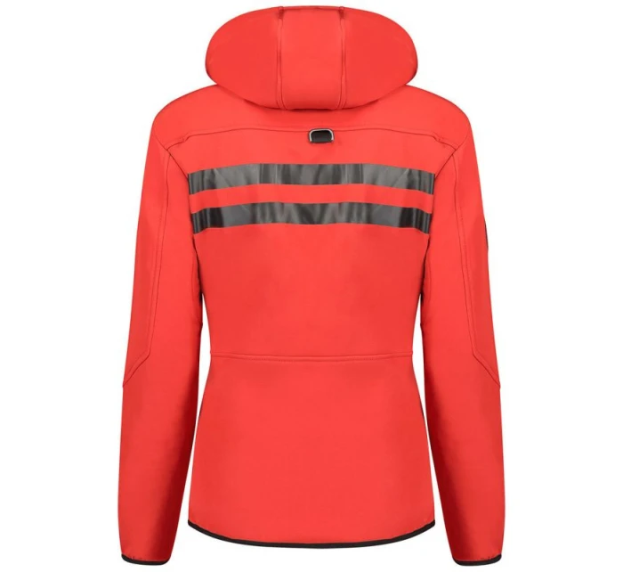 Geographical Norway Reine Red/Black LADY 007 Red (WU8187F/GNO-RED-BLACK)/WU8088 dámska softshellová bunda s kapucňou