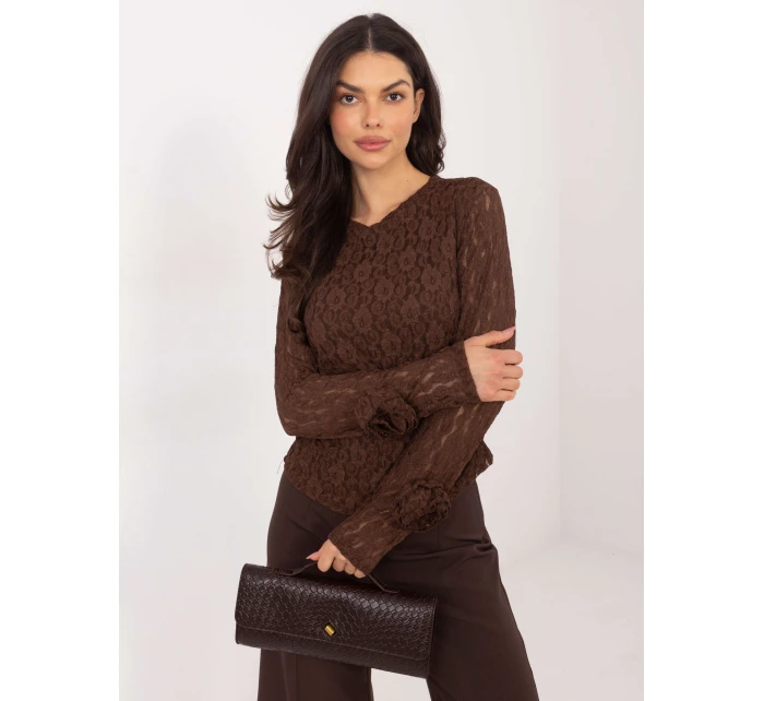 Bluzka IT BZ model 21808019 brązowy - FPrice Bluzka IT BZ model 21808019 brązowy - FPrice