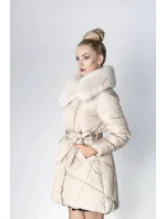 Dámsky zimný kabát s kožušinou (008)