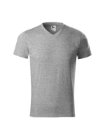 Těžké tričko s výstřihem do V M model 18688331 tmavě šedá melange - Malfini Těžké tričko s výstřihem do V M model 18688331 tmavě šedá melange - Malfini