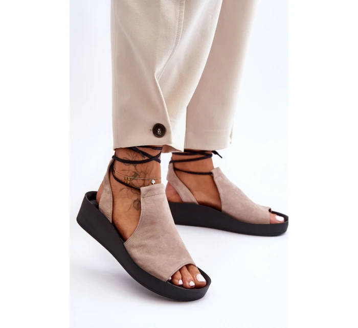 Semišové sandály na Beige model 21625234 - Zazoo