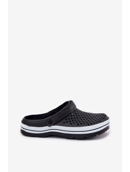 Piankowe Klapki Męskie Czarne Maravena