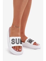 Dámské Pantofle Na Silné Podešvi SUMMER Bílé model 21704122 - VINCEZA