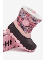 Dětské zimní boty pro dívky na zip Lee Cooper LCJ-25-10-3770 růžové Dětské zimní boty pro dívky na zip Lee Cooper LCJ-25-10-3770 růžové