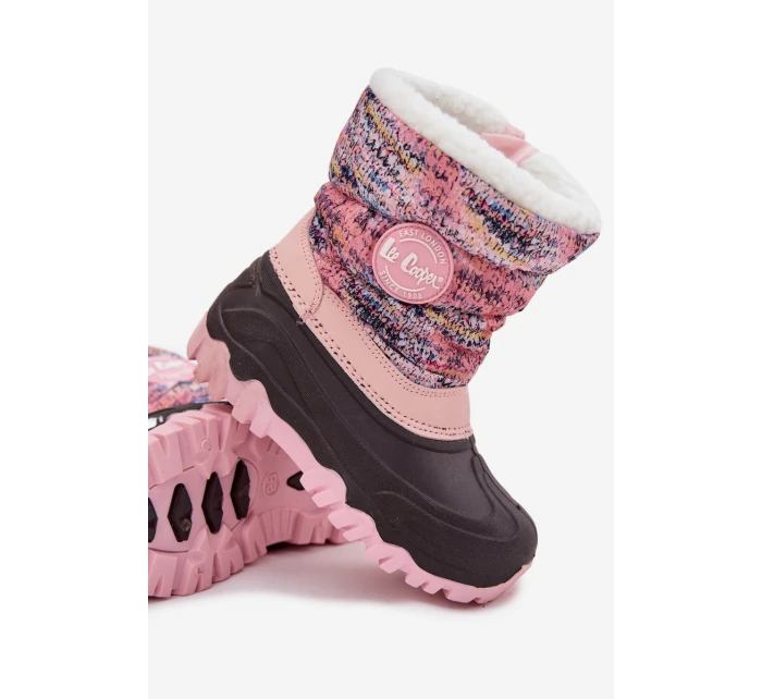 Dětské zimní boty pro dívky na zip Lee Cooper LCJ-25-10-3770 růžové Dětské zimní boty pro dívky na zip Lee Cooper LCJ-25-10-3770 růžové