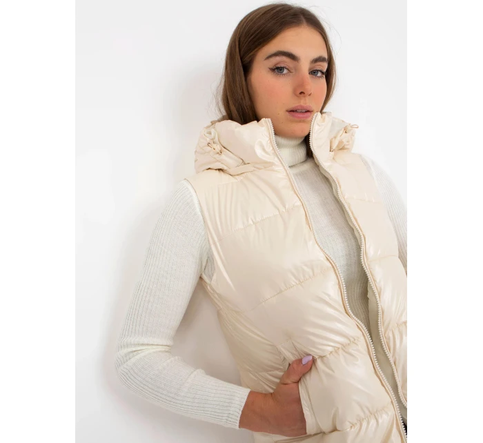 Dámská vesta NM KZ D2 model 19062140 ecru - FPrice Dámská vesta NM KZ D2 model 19062140 ecru - FPrice