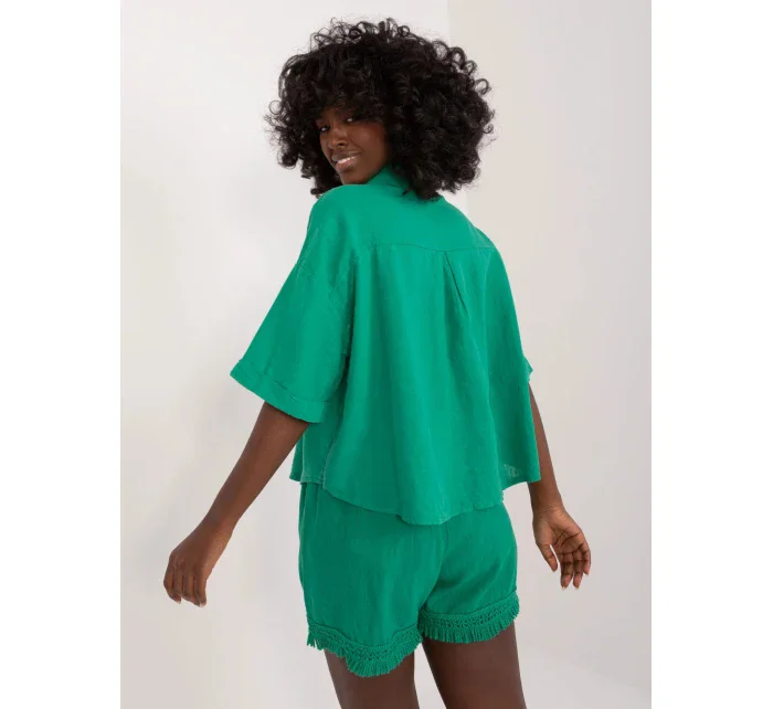 Dámská košile DHJ KS model 20225835 zelená - FPrice Dámská košile DHJ KS model 20225835 zelená - FPrice