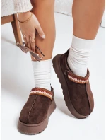 Dámske semišové hnedé snežnice FashionStreet ZY1178