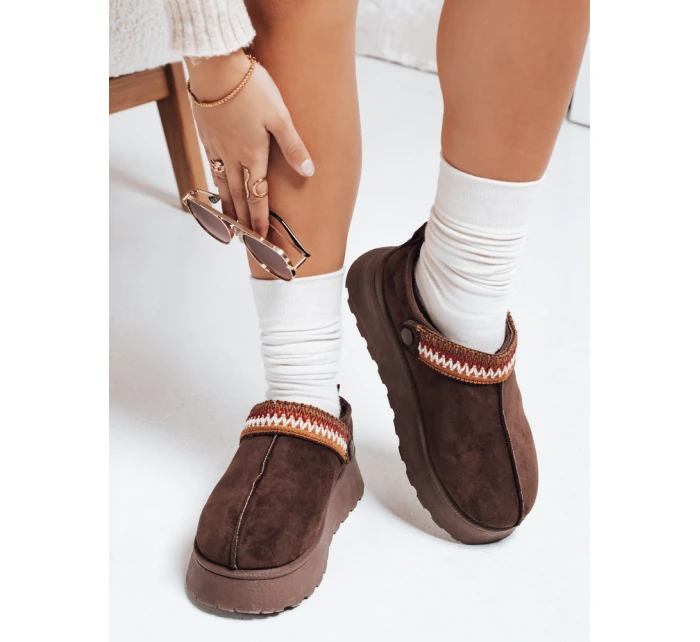 Dámske semišové hnedé snežnice FashionStreet ZY1178