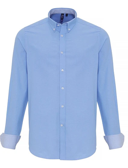 PR Oxford pruhovaná košile s dlouhým rukávem 39.0 oxford blue model 22477392 - Premier PR Oxford pruhovaná košile s dlouhým rukávem 39.0 oxford blue model 22477392 - Premier