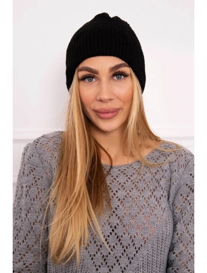 Tenká čepice Oliwia model 18750351 černá - K-Fashion Tenká čepice Oliwia model 18750351 černá - K-Fashion