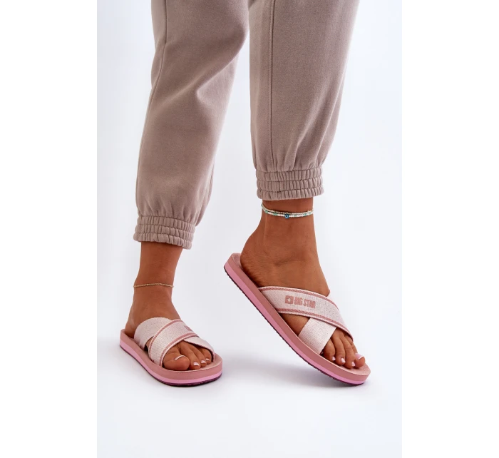 Dámské žabky Big Star model 21652733 Růžové - Big Star Shoes