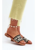 Dámské černé sandály na ploché podrážce model 21657438 - Boto