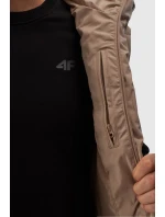 Bezrękawnik Puchowy Męski Z Kapturem 4FWAW24TVJAM144-83S Beżowy