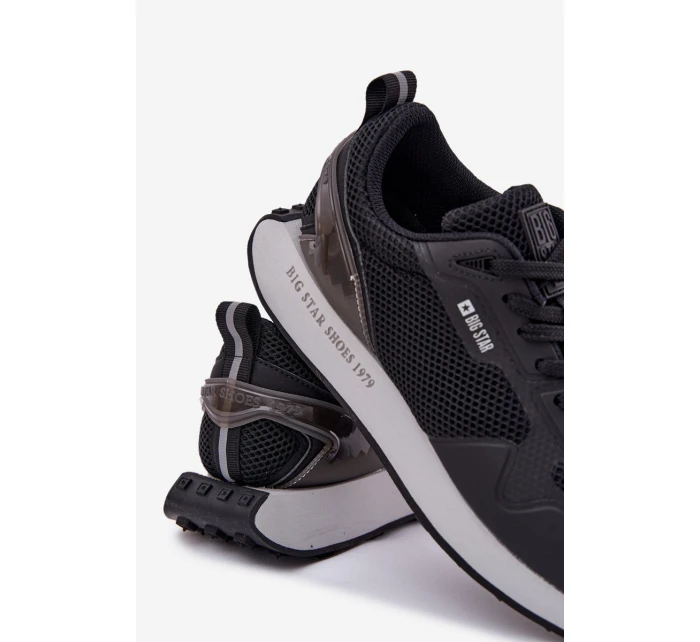Pánské tenisky na platformě Big Star model 21692142 HiPoly System černé - Big Star Shoes Pánské tenisky na platformě Big Star model 21692142 HiPoly System černé - Big Star Shoes