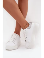 Sneakersy Damskie Na Platformie Big Star SS274245 Biało-Srebrne Sneakersy Damskie Na Platformie Big Star SS274245 Biało-Srebrne