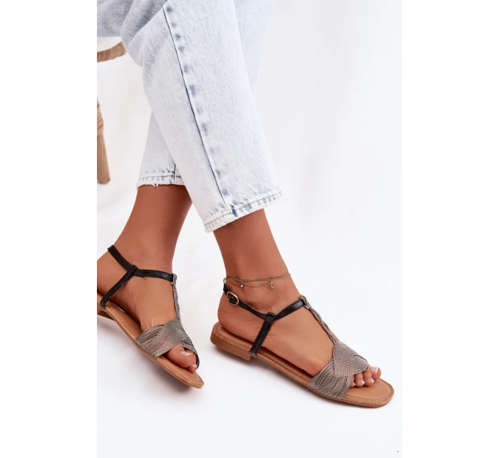 Dámské ploché sandály Černé Nexora