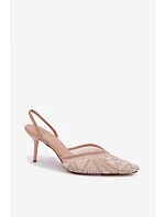 Ozdobené sandály s na Béžové model 22111300 - Boto