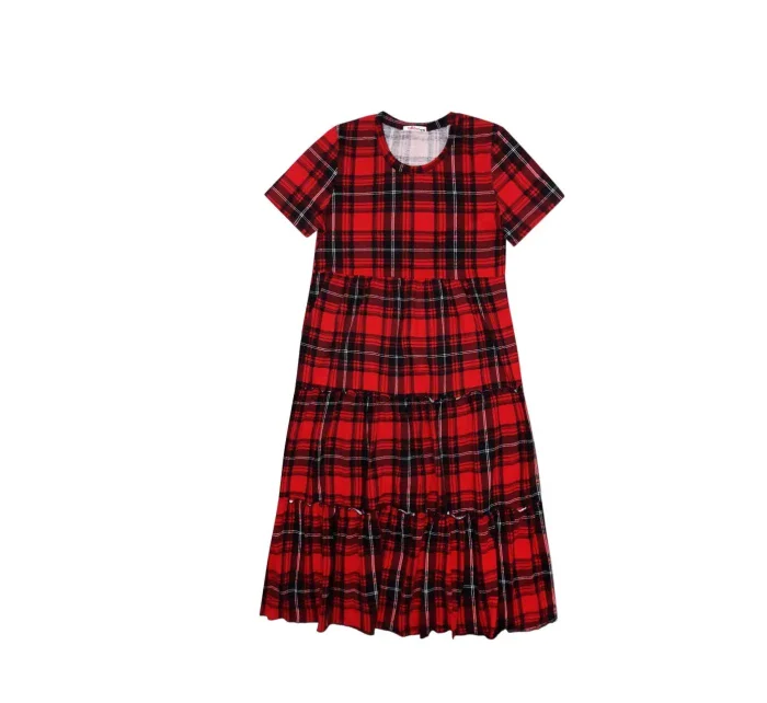 Dámska nočná košeľa 360/021 červeno-čierne káro - Karol