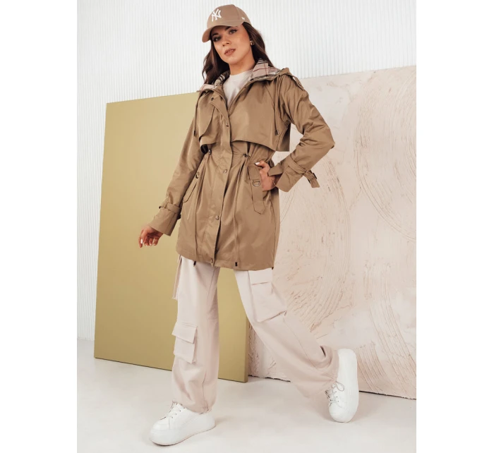 Dámská přechodná bunda parka tmavě béžová Dstreet model 21975166 - FashionStreet