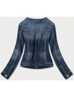 Tmavo modrá krátka dámska džínsová bunda (C062) Tmavo modrá krátka dámska džínsová bunda (C062)