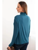 Dámska viskózna blúzka s vysokým golierom a dlhými rukávmi Marine Dámska viskózna blúzka s vysokým golierom a dlhými rukávmi Marine