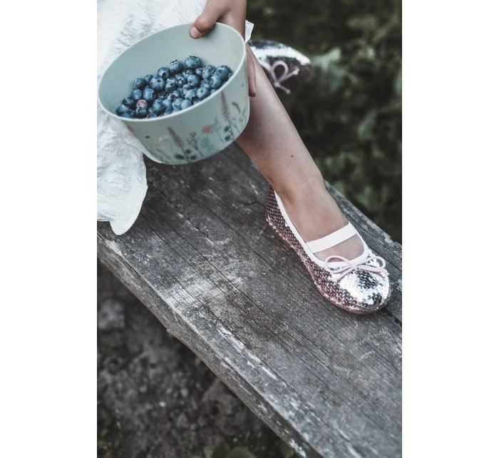 Balerinki Dziecięce Ozdobione Cekinami Różowe Weries Balerinki Dziecięce Ozdobione Cekinami Różowe Weries