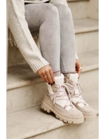 Botki Z Futerkiem Typu Baranek Beżowe Merilana Botki Z Futerkiem Typu Baranek Beżowe Merilana