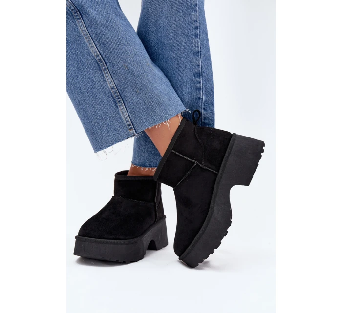 Dámské Nízké Sněhule Na S S Kožíškem Černé model 21706754 - Boto Dámské Nízké Sněhule Na S S Kožíškem Černé model 21706754 - Boto