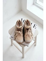 Kožené semišové dámské tenisky Big Star model 22074804 béžové - Big Star Shoes