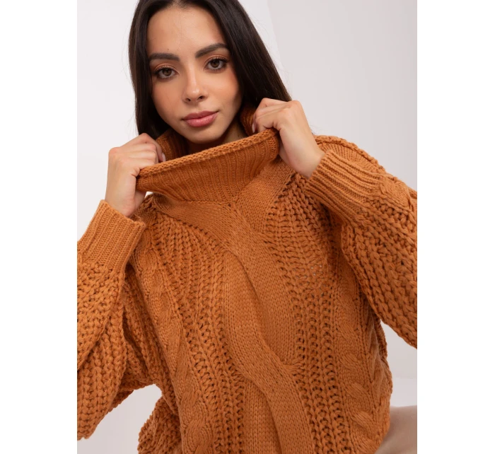 Sweter AT SW model 18909236 jasny brązowy - FPrice