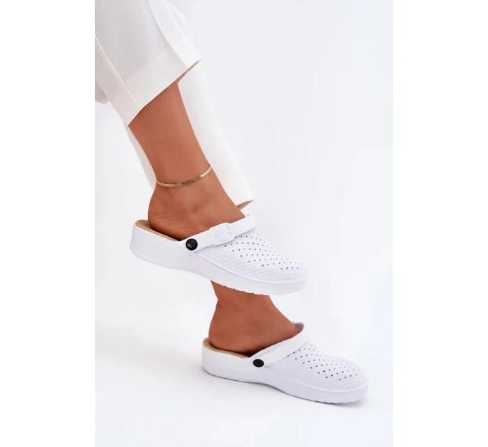 Dámske penové dreváky Faylina - biele