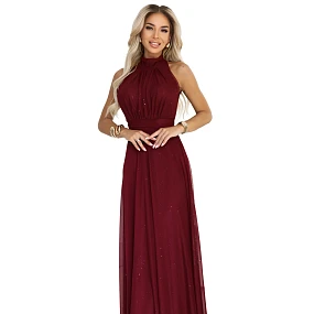 Dámske šaty 636-1 VERONICA burgundy - Numoco Dámske šaty 636-1 VERONICA burgundy - Numoco