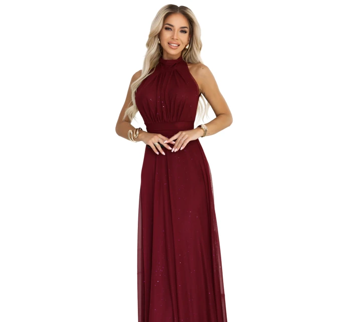 Dámske šaty 636-1 VERONICA burgundy - Numoco