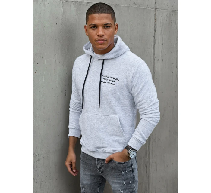 Pánska sivá mikina FashionStreet BX5462