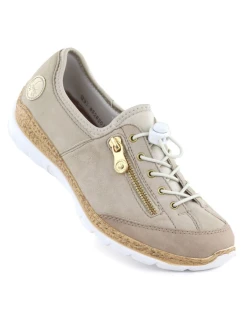 Dámske kožené slip-on topánky béžové Rieker N42F1-60