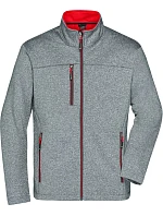 JN Pánská 2vrstvá melanžová softshell bunda 02. dark model 22530656 - Daiber
