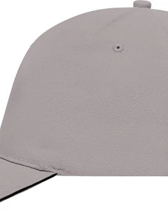 Daiber MB 35 5-panelová sendvičová čiapka 03.0035 svetlošedá/čierna