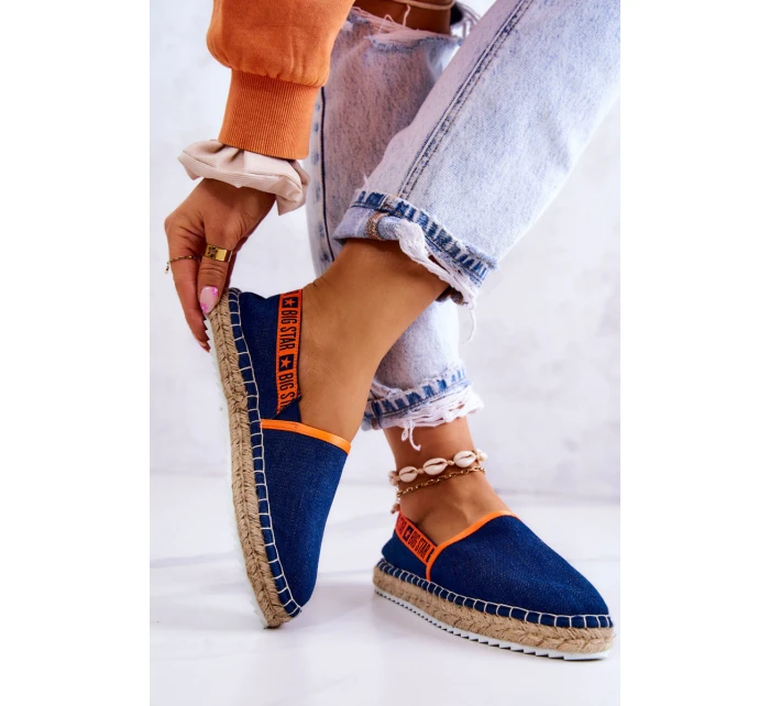 Nazouvací espadrilky Big Star model 21577617 Námořnická modrá - Big Star Shoes Nazouvací espadrilky Big Star model 21577617 Námořnická modrá - Big Star Shoes