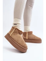 Sněhule na platformě se vzorem světle hnědé model 21645939 - Boto