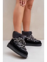 Semišové Sněhule Dámské S Šněrováním  Černé model 21679979 - D.Franklin