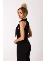 M746 Kombinéza so zaväzovaním za krkom - čierna M746 Kombinéza so zaväzovaním za krkom - čierna