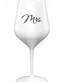 MRS. - biely nerozbitný pohár na víno 470 ml